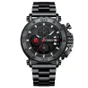 CRRJU - luxe herenhorloge - grote wijzerplaat - waterdicht - roestvrij staalHorloges