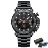 CRRJU - luxe herenhorloge - grote wijzerplaat - waterdicht - roestvrij staalHorloges