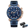 CRRJU - luxe herenhorloge - grote wijzerplaat - waterdicht - roestvrij staalHorloges
