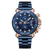 CRRJU - luxe herenhorloge - grote wijzerplaat - waterdicht - roestvrij staalHorloges