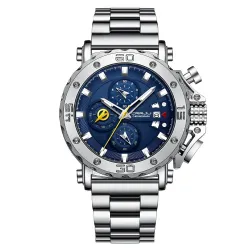 CRRJU - luxe herenhorloge - grote wijzerplaat - waterdicht - roestvrij staalHorloges