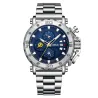 CRRJU - luxe herenhorloge - grote wijzerplaat - waterdicht - roestvrij staalHorloges