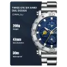 CRRJU - luxe herenhorloge - grote wijzerplaat - waterdicht - roestvrij staalHorloges