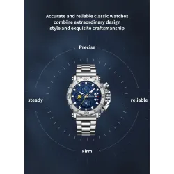 CRRJU - luxe herenhorloge - grote wijzerplaat - waterdicht - roestvrij staalHorloges