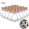 Mini glazen flesjes - met kurken deksel - voor parfums - huwelijksdecoratie - 10 stuksParfum