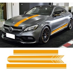Side / top / roof stripes - car stickers - for Mercedes Benz 2-Door Coupe / 4-Door SedanStickers
