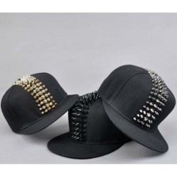Trendy baseballcap - platte snapback - met klinknagels - Hip Hop / Punk / Rock stijlPetten & Hoeden