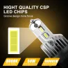 Car / motorcycle LED bulb - 6000K - CSP chip - H1 / H3 / H7 / H11 / H4/9003/HB2 Hi/Lo / 9006/HB4 - 2 piecesH1