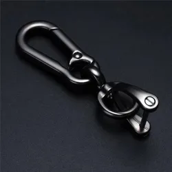 Metalen sleutelhanger - 360 graden draaibaar - afneembaar - D-vormSleutelhangers