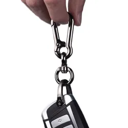 Metalen sleutelhanger - 360 graden draaibaar - afneembaar - D-vormSleutelhangers