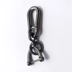 Metalen sleutelhanger - 360 graden draaibaar - afneembaar - D-vormSleutelhangers