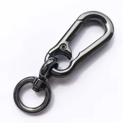 Metalen sleutelhanger - 360 graden draaibaar - afneembaar - D-vormSleutelhangers