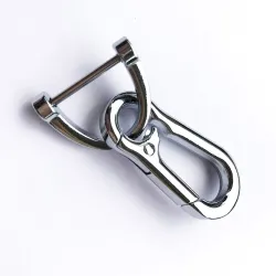 Metalen sleutelhanger - 360 graden draaibaar - afneembaar - D-vormSleutelhangers
