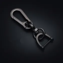 Metalen sleutelhanger - 360 graden draaibaar - afneembaar - D-vormSleutelhangers