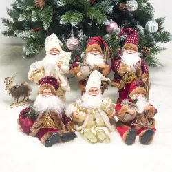 Kerstman - zittend / staand - KerstornamentKerstmis