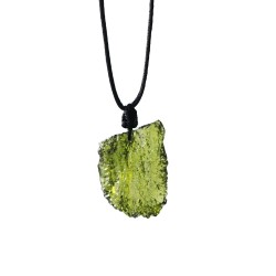 Natuurlijke groene moldavietsteen - kristalglas - met kettingHalskettingen