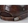 Flat baseball cap - with ear flaps - genuine leatherHats & Caps