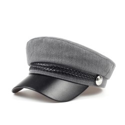 Fashionable cap with a visor - military / captain style - unisexHats & Caps