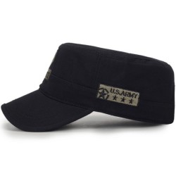 Modieuze platte pet - militaire stijl - vijfpuntige ster - US Air Force beletteringHoeden & Petten