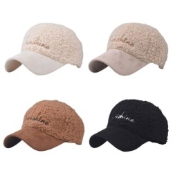 Lamb fleece baseball cap - adjustable - unisex - Sunshine embroidery letteringHats & Caps