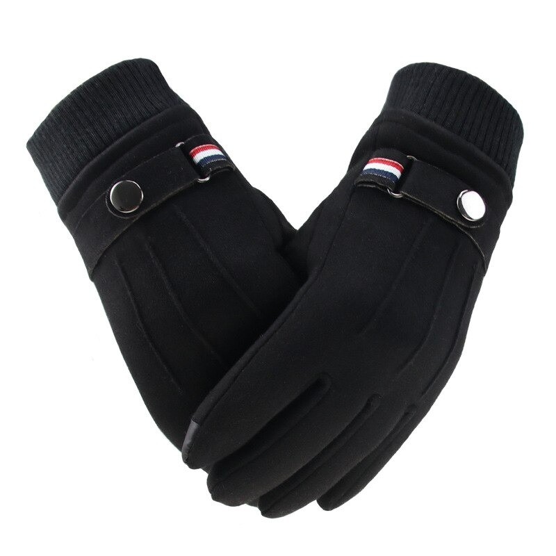 Warm winter suede gloves - with fleece - touch screen function - unisexGloves