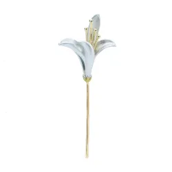 Elegante broche met leliebloemBroches