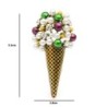 Broche in de vorm van een ijsje - met kleurrijke parels/kristallenBroches
