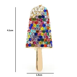 Elegante broche - sprankelend ijslollyBroches