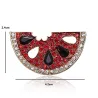 Elegante broche - met rode kristallen watermeloenBroches