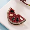 Elegante broche - met rode kristallen watermeloenBroches