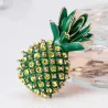 Elegante broche met groene kristalananasBroches