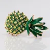 Elegant brooch with green crystal pineappleBrooches