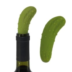 Siliconen wijnflesstopper - komkommervorm - herbruikbaarBar producten