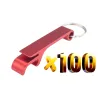 Aluminium blik-/flesopener - met sleutelhanger - gratis gravure op maat - 100 stuksBar producten