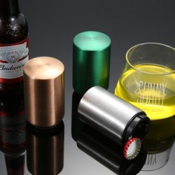 Automatische bierflesopener - magnetisch - naar beneden duwen - roestvrij staalBar producten