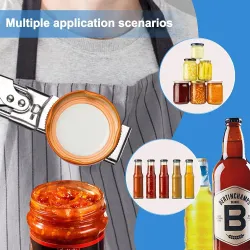 Multifunctionele blik / fles / pot dekselopener - verstelbaar - roestvrij staalBar producten