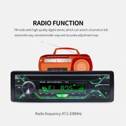 Bluetooth autoradio - 1din - AUX - FM / MP3 / WMA / USB / SD-kaartDin 1