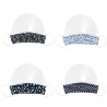 Transparent plastic face / mouth shield - with colorful fabric - anti-fog - visible mouth