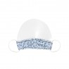 Transparent plastic face / mouth shield - with colorful fabric - anti-fog - visible mouth