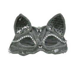 Luxe Venetiaans oogmasker - kant / glitter / pailletten - kattenoog - Halloween / maskeradesMaskers