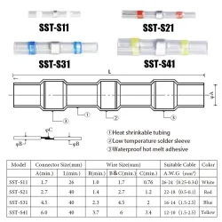 Solder seal sleeve - heat shrink - transparent - waterproof - electrical wire connectorSoldering