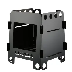 Hout/alcohol kachel - opvouwbaar - outdoor / camping BBQ - RVS - met tasBarbecue - BBQ