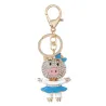 Piggy in minirok - kristal - sleutelhangerSleutelhangers