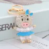 Piggy in minirok - kristal - sleutelhangerSleutelhangers