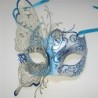 Metalen Venetiaans oogmasker - uitgeholde vlinder - kristallen - laser gesneden - maskerades / carnavalMaskers