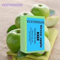 Natural collagen soap - handmade - green apple - 50g