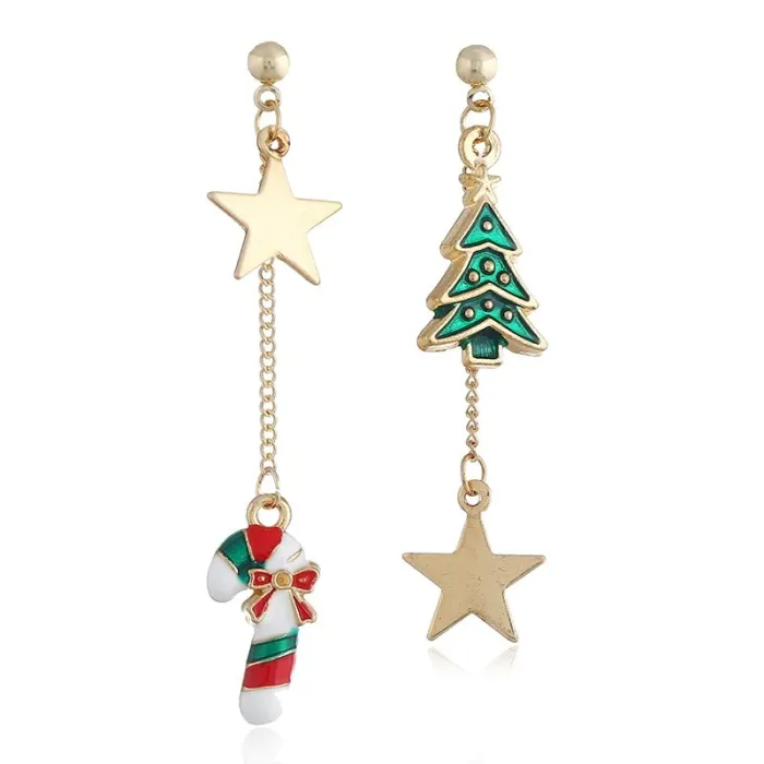 Kerstboom - sterren - oorbellenOorbellen