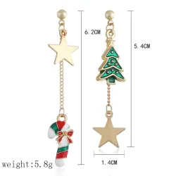 Kerstboom - sterren - oorbellenOorbellen