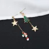 Kerstboom - sterren - oorbellenOorbellen