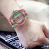 Modieus kleurrijk houten horloge - rond - Quartz - unisexHorloges
